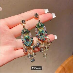 Colorful Crystal Drop Earrings